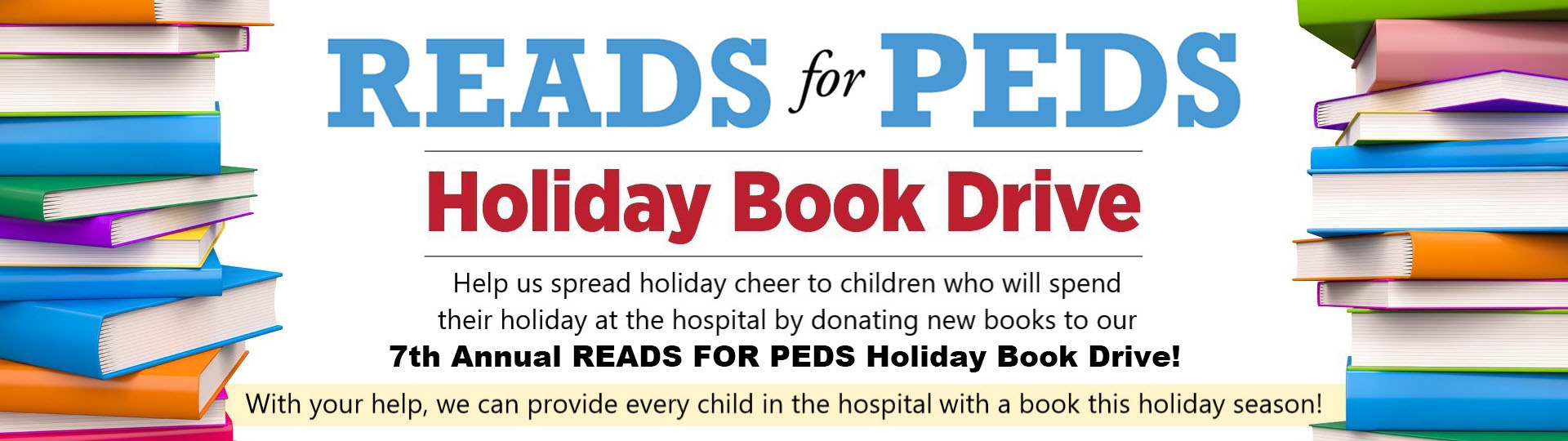 Reads for Peds Holiday Book Drive 2022